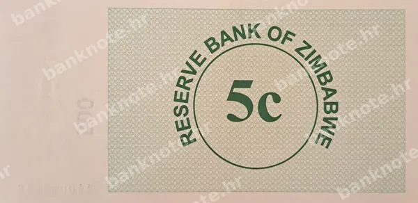 5 Cents, Zimbabve, 1.8.2006