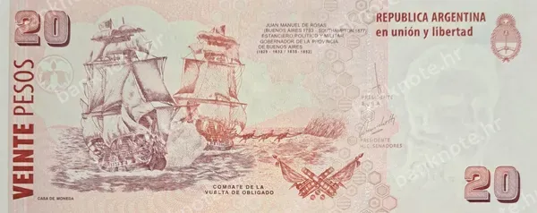 20 Pesos, Argentina, ND (2010-2013)