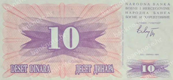 10 Dinara, 1.7.1992