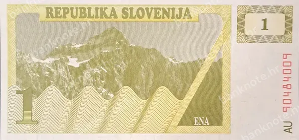 1 Tolar, Slovenija, 1990
