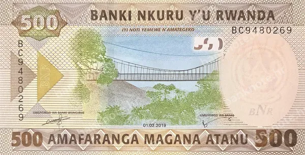 500 Francs, Ruanda, 1.2.2019