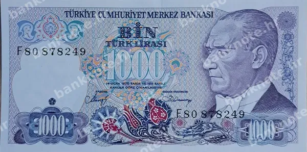 1000 Türk Lirası, L.1970 (1984-02)