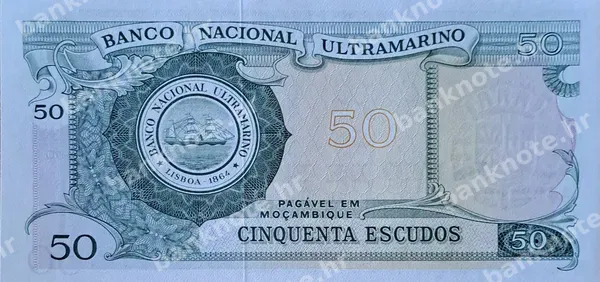 50 Escudos, Mozambik, 27.10.1970 (1976)