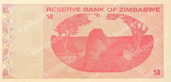 10 Dollars, Zimbabve, 2009
