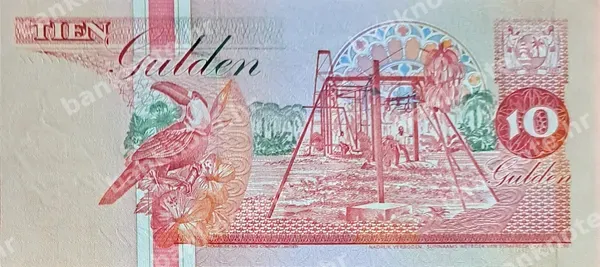 10 Gulden, Surinam, 1991/1998