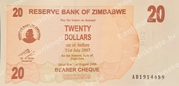 20 Dollars, 1.8.2006