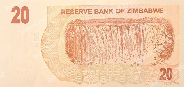 20 Dollars, Zimbabve, 1.8.2006