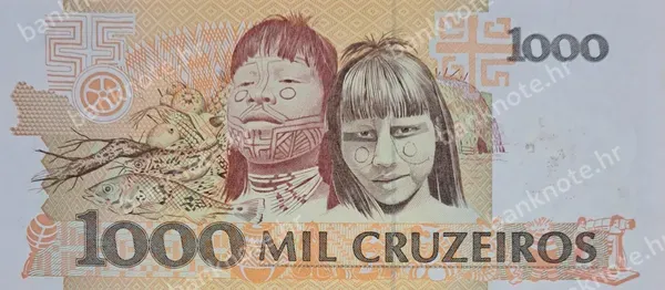 1000 Cruzeiros, Brazil, ND (1990-1991)