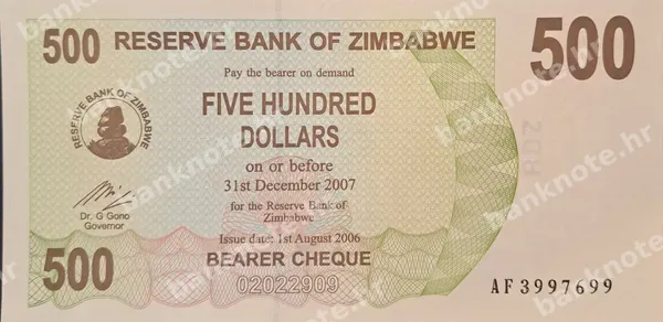500 Dollars, 1.8.2006