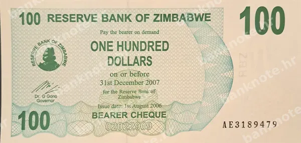 100 Dollars, 1.8.2006