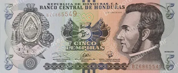 5 Lempiras, 2004/2019