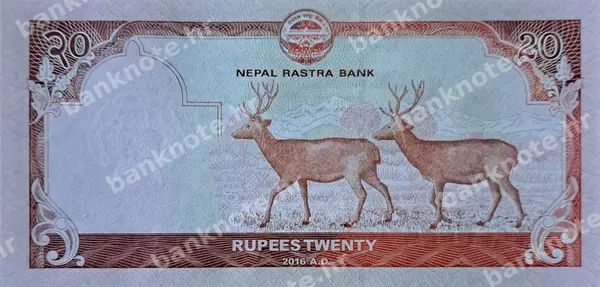 20 Rupees, Nepal, 2016 (2017)