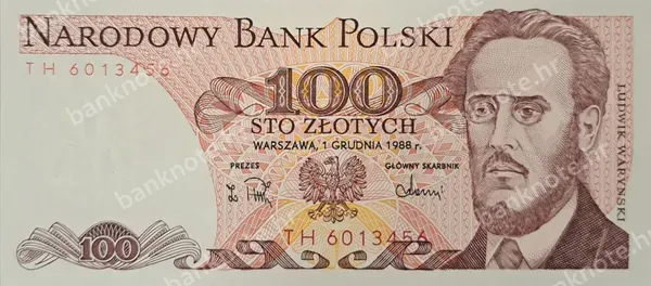 100 Złotych, 1.12.1988