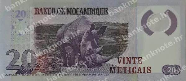 20 Meticais, Mozambik, 2011/2017