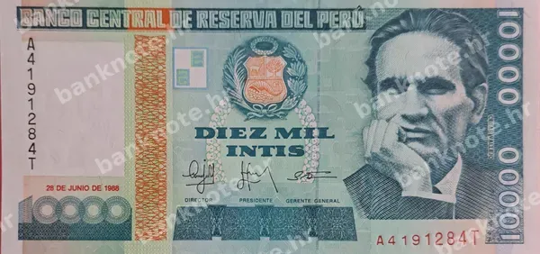 10000 Intis, 28.6.1988
