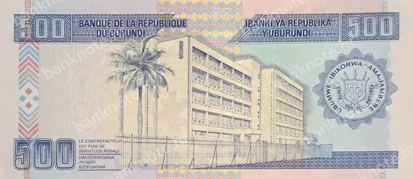 500 Francs, Burundi, 1.7.2003