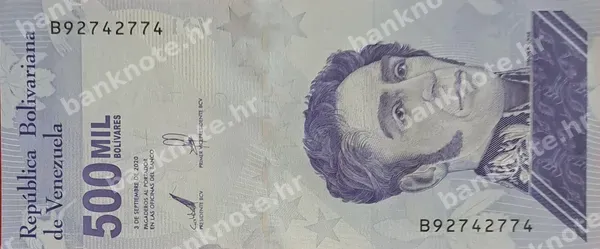500000 Bolivares, 3.9.2020 (2021)