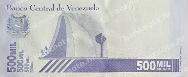 500000 Bolivares, Venezuela, 3.9.2020 (2021)