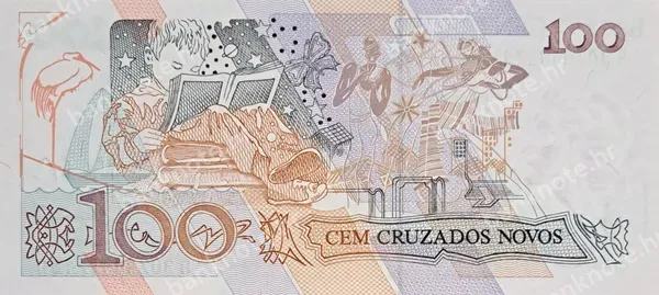 100 Cruzados Novos, Brazil, ND (1989)