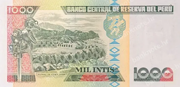 1000 Intis, Peru, 28.6.1988