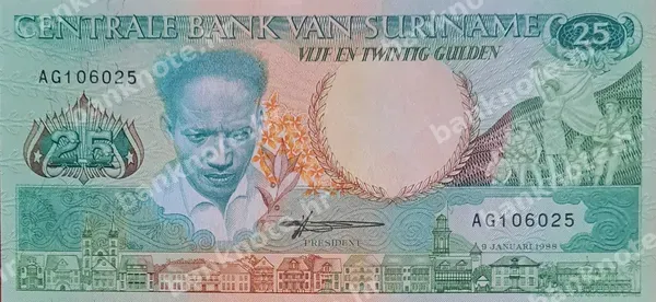 25 Gulden, 9.1.1988