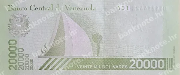 20000 Bolivares, Venezuela, 22.1.2019 (2020)