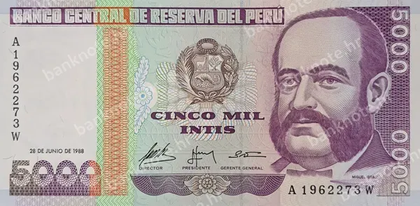 5000 Intis, 28.6.1988