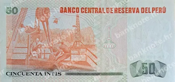 50 Intis, Peru, 26.6.1987
