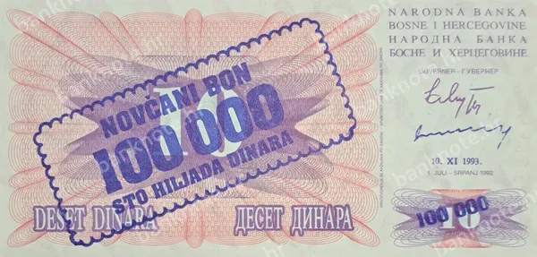 100000 Dinara, 10.11.1993
