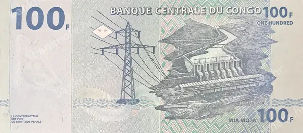 100 Francs, Demokratska Republika Kongo, 2007/2022